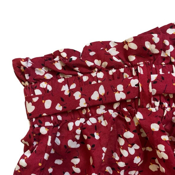 Floral Paper Bag Shorts with Belt - Picture 5 of 6